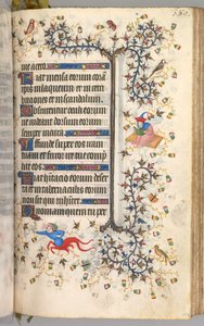 Timmar för Karl den ädle, kung av Navarra 1361-1425: fol. 189r, Text, ca. 1405. av Master of the Brussels Initials and Associates