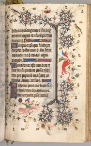 Timmar för Karl den ädle, kung av Navarra 1361-1425: fol. 195r, Text, ca. 1405. av Master of the Brussels Initials and Associates