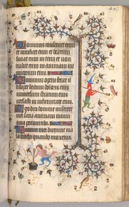 Timmar för Karl den ädle, kung av Navarra 1361-1425: fol. 198r, Text, ca. 1405.