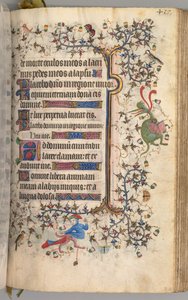 Timmar för Karl den ädle, kung av Navarra 1361-1425: fol. 203r, Text, c. 1405. av Master of the Brussels Initials and Associates