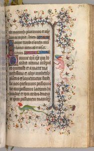 Timmar för Karl den ädle, kung av Navarra 1361-1425: fol. 2041r, Text, ca. 1405. av Master of the Brussels Initials and Associates