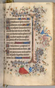 Timmar för Karl den ädle, kung av Navarra 1361-1425: fol. 207r, Text, ca. 1405. av Master of the Brussels Initials and Associates