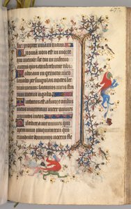 Timmar för Karl den ädle, kung av Navarra 1361-1425: fol. 213r, Text, c. 1405. av Master of the Brussels Initials and Associates