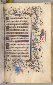 Timmar för Karl den ädle, kung av Navarra 1361-1425: fol. 216r, Text, c. 1405. av Master of the Brussels Initials and Associates