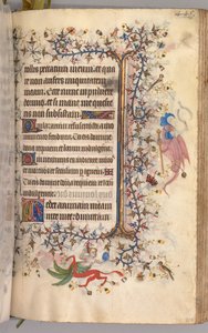Timmar för Karl den ädle, kung av Navarra 1361-1425: fol. 217r, Text, ca. 1405. av Master of the Brussels Initials and Associates