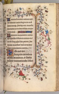 Timmar för Karl den ädle, kung av Navarra 1361-1425: fol. 236r, Text, ca. 1405. av Master of the Brussels Initials and Associates