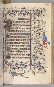 Timmar för Karl den ädle, kung av Navarra 1361-1425: fol. 244r, Text, ca. 1405. av Master of the Brussels Initials and Associates