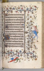 Timmar för Karl den ädle, kung av Navarra 1361-1425: fol. 245r, Text, ca. 1405. av Master of the Brussels Initials and Associates