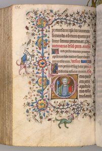 Timmar för Karl den ädle, kung av Navarra 1361-1425: fol. 263r, St Peter, ca. 1405.