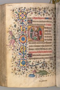 Timmar för Karl den ädle, kung av Navarra 1361-1425: fol. 266v, St. James, ca. 1405. av Master of the Brussels Initials and Associates
