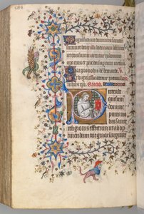 Timmar för Karl den ädle, kung av Navarra 1361-1425, fol. 288v, St. Hervard, ca. 1405. av Master of the Brussels Initials and Associates