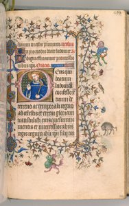 Timmar för Karl den ädle, kung av Navarra 1361-1425, fol. 291v, St. Louis, ca. 1405. av Master of the Brussels Initials and Associates