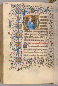 Timmar för Karl den ädle, kung av Navarra 1361-1425, fol. 291v, Text, c. 1405. av Master of the Brussels Initials and Associates