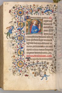 Timmar för Karl den ädle, kung av Navarra 1361-1425, fol. 296v, S:ta Maria Magdalena, ca. 1405.