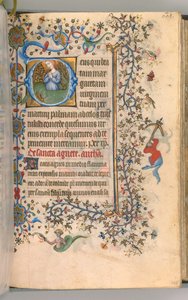 Timmar för Karl den ädle, kung av Navarra 1361-1425, fol. 299a, St. Margaret, ca. 1405. av Master of the Brussels Initials and Associates