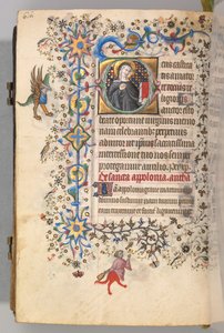 Timmar för Karl den ädle, kung av Navarra 1361-1425, fol. 302v, St. Opportune, ca. 1405. av Master of the Brussels Initials and Associates
