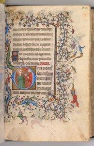 Timmar för Karl den ädle, kung av Navarra 1361-1425, fol. 303r, St. Apollonia, ca. 1405. av Master of the Brussels Initials and Associates