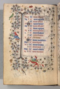 Timmar för Karl den ädle, kung av Navarra 1361-1425: fol. 3v, mars, c. 1405. av Master of the Brussels Initials and Associates