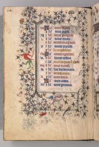 Timmar för Karl den ädle, kung av Navarra 1361-1425: fol. 7v, juli, c. 1405. av Master of the Brussels Initials and Associates