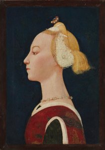 Portrait of a Woman, ca 1450 (tempera och guld på duk, överfört på trä)
