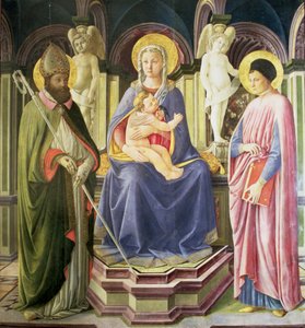 Madonnan och barnet med SS. Clement och Justin, 1449-50