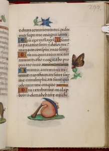 Säckpipa med hatt från Joanna av Kastiliens timmar av Master of the David Scenes