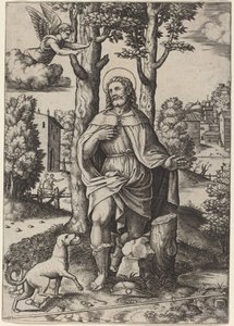Saint-Roch av Master of the Die after Follower of Raphael