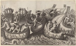 Sjöslag av Master of the Die after Giulio Romano