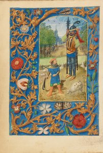David och Goliat, ca 1480-85 (temperafärger  guld) av Master of the Dresden Prayer Books