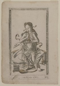 Musik från Tarocchi, serie C: Liberal Arts, #26, före 1467. av Master of the E Series Tarocchi