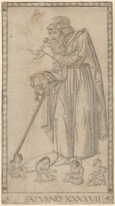 Saturno (Saturnus) av Master of the E Series Tarocchi