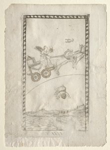 Solen från Tarocchi, serie A: Universums firmament, #44, före 1467. av Master of the E Series Tarocchi