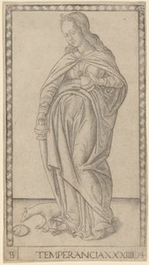 Temperancia (temperans) av Master of the E Series Tarocchi