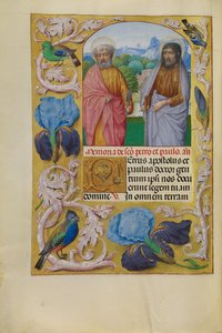 Heliga Petrus och Paulus av Master of the First Prayer Book of Maximilian