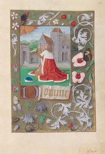 Hours of Queen Isabella the Catholic, Queen of Spain: Fol. 200r, David, ca. 1500. av Master of the First Prayerbook of Maximillian