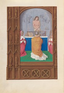 Hours of Queen Isabella the Catholic, Queen of Spain: Fol. 264v, Sankt Gregorius mässa, ca. 1500. av Master of the First Prayerbook of Maximillian