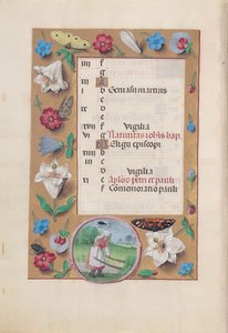 Hours of Queen Isabella the Catholic, Queen of Spain: Fol. 7v, juni, c. 1500. av Master of the First Prayerbook of Maximillian