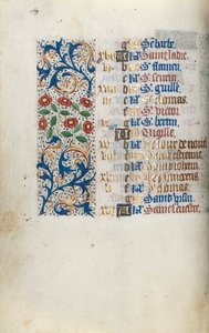 Tidsbok Användning av Rouen: fol. 12v, c. 1470. av Master of the Geneva Latini