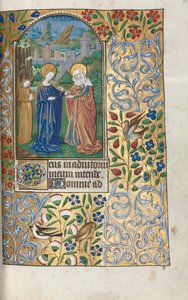 Tidsbok Användning av Rouen: fol. 39r, Visitationen, ca. 1470.