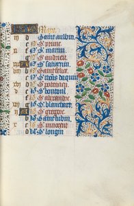 Tidsbok Användning av Rouen: fol. 3r, c. 1470. av Master of the Geneva Latini