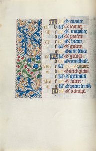 Tidsbok Användning av Rouen: fol. 4v, c. 1470. av Master of the Geneva Latini