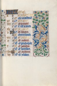 Tidsbok Användning av Rouen: fol. 5r, c. 1470. av Master of the Geneva Latini