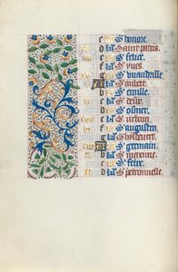 Tidsbok Användning av Rouen: fol. 5v, c. 1470. av Master of the Geneva Latini