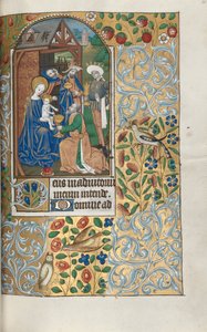 Tidsbok Användning av Rouen: fol. 64r, Tillbedjan av Magi, ca. 1470. av Master of the Geneva Latini