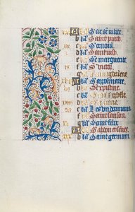 Tidsbok Användning av Rouen: fol. 7v, c. 1470. av Master of the Geneva Latini