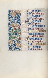 Tidsbok Användning av Rouen: fol. 8v, c. 1470. av Master of the Geneva Latini