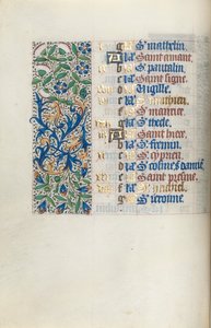Tidsbok Användning av Rouen: fol. 9v, c. 1470. av Master of the Geneva Latini