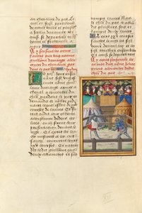 Jacques de Lalaing i kamp mot Esquire Jean Pitois vid tårfontänens vapenpassage av Master of the Getty Lalaing