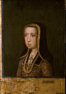 Porträtt av Margarita av Österrike, 1494 (målning på trä) av Master of the Guild of Saint George