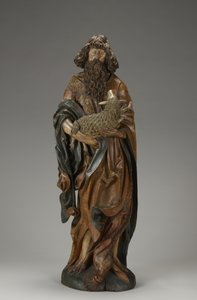 Johannes Döparen, ca 1515 (delvis polykrom limewood) av Master of the Harburger Altar